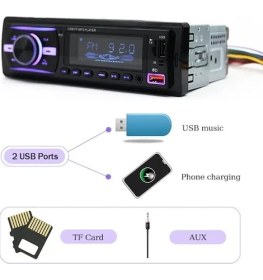 Resim Audiobahn Au-36 Hızlı Şarjlı 2usb Oto Teyp Bluetooth Sd Aux 2 Yıl Garantili 