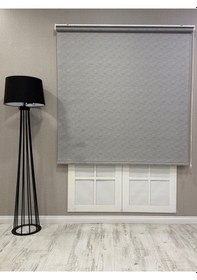 Resim Lüks Güneşlik Düz Stor Perde Açık Gri Açık Gri 