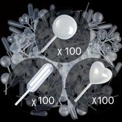Resim 100 adet Şeffaf Plastik Damla, Kalp ve Yuvarlak Sıkma Şişeleri - Çikolata, Cupcake, Pipet için İdeal | 0.14oz, 1.35oz Reçine Karıştırma Kupaları Sanat Epoksi Dökümü, Epoksi Reçine Döküm Araçları | Şeffaf Plastik Şişeler | Dayanıklı Plastik 