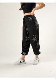 Resim Cocopelli Kurukafa Desenli Kadın Spor Şalvar Coc2733 Desenli 