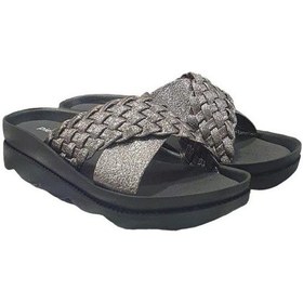 Resim Pierre Cardin Üstü Çapraz Örgülü Dolgu Topuk Bayan Terlik 001 