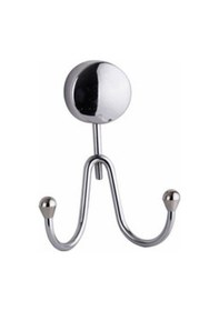 Resim Yapışkanlı Krom Kancalı Ikili Askılık Siyah 