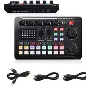 Resim Geeksen "f998 Profesyonel Mikser: 3-4 Telefon İçin Canlı Yayın, Gürültü Azaltma, Podcast Ve Kayıt Stüdyoları İçin" 