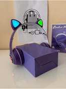 Resim Subzero Katlanabilir sevimli Kedi Kulaklı Bluetooth Kulaklık 