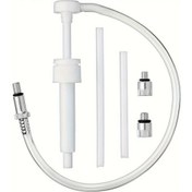 Resim Xuweiwei White Plastik Marine Dişli Yağı Transfer Pompası 8mm 10mm Quart Şişeler Metal Bağlantılı Esnek Hortum Harici Motor Konnektörü 