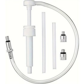 Resim Xuweiwei White Plastik Marine Dişli Yağı Transfer Pompası 8mm 10mm Quart Şişeler Metal Bağlantılı Esnek Hortum Harici Motor Konnektörü 