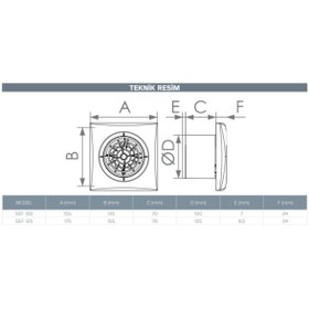 Resim Kayı Sessiz Banyo Ve Tuvalet /wc/ Aspiratörü /fan/ 100mm 25 Desibel Ultra Sessiz 