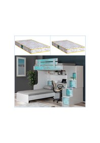 Resim Setaymobilya Ranza, Summer Ranza Karyola Çalışma Masası + 2 Adet Comfort Yatak 