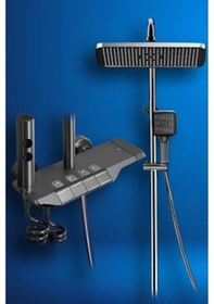 Resim Piano Robot 5 Fonksiyonlu Banyo Bataryalı Dijital Akıllı Robot Duş Seti Tepe Duş Seti Piyano Çok Renkli 