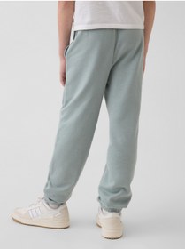 Resim GAP Erkek Çocuk Yeşil Relaxed Logo Fransız Havlu Kumaş Jogger Eşofman Altı 