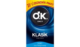 Resim Okey Klasik 20'li Vanilya Aromalı ve Kayganlaştırıcılı Prezervatif - BioFit Tasarım 