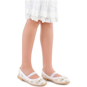 Resim Kiko Kids Cilt Lastikli Kız Çocuk Babet Ayakkabı Arç 07 Beyaz 