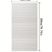 Resim DIY 3D Kendinden Yapışkanlı Duvar Stickerı ile Evinizi Dönüştürün 70cmX2m Köpük Duvar Çıkartmaları - Oturma Odası, Banyo, Mutfak ve Daha Fazlası İçin Mükemmel! 