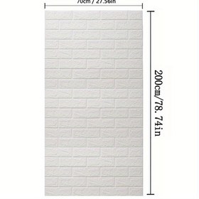 Resim DIY 3D Kendinden Yapışkanlı Duvar Stickerı ile Evinizi Dönüştürün 70cmX2m Köpük Duvar Çıkartmaları - Oturma Odası, Banyo, Mutfak ve Daha Fazlası İçin Mükemmel! 
