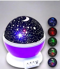 Resim Dönen Renkli Gökyüzü Projektörlü Gece Lambası Çok Renkli 