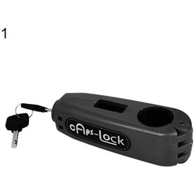 Resim Siyah Gidon Kavrama Kilidi Motosiklet Scooter Gidon Gaz Kavrama Kilidi Fren Kolu Anti-hırsızlık Güvenlik 