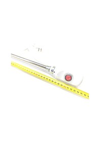 Resim Sern Havlupan Isıtıcı Rezistans 1500w Beyaz Renk On/off Hp03 Model 230v L:900mm Fişli Cr304 80 C Limit Termostatlı 1/2'' Yarım Parmak 
