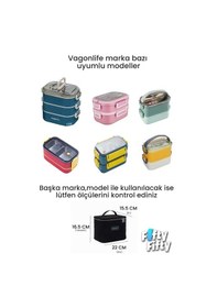 Resim Isı Yalıtımlı Termal Yemek Beslenme Çantası Mama Taşıma Termos Çanta Sıcak Ve Soğuk Cepli -ffvgnb1062 Antrasit 