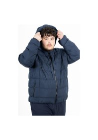 Resim Maraton Sportswear Büyük Beden Erkek Kapşonlu Uzun Kol Basic Lacivert Mont 21391-lacivert Lacivert 