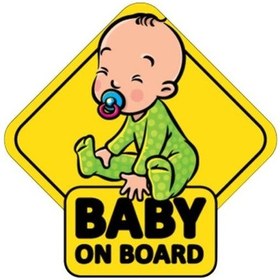 Resim Bebek Araba Oto Kaporta Pencere Yansıtıcı Etiket Uyarı Işareti Dekorasyon 