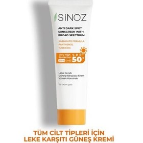 Resim Sinoz Koyu Leke Karşıtı SPF 50+ Yüz Güneş Kremi 50ml 