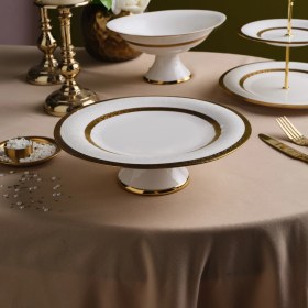 Resim Karaca Royal Bone Victoria Ayaklı Kek Standı 26,5 cm Gold 