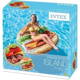 Resim Intex Hamburger Ada Yatak 145x142 Cm - 58780 