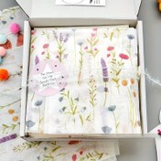 Resim Renkli lavanta desenli 100 yaprak paketleme peçetesi, 50.8cm x 35.56cm hediye paketleme kağıdı, düğün, Sevgililer Günü hediyeleri, el sanatları, doğum günü hediye paketleme, hediye torbası doldurma, parti hediyeleri için uygundur. 