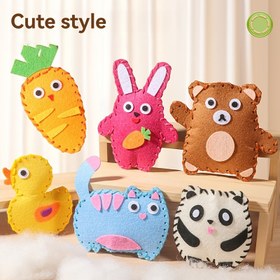 Resim Başlangıç Düzeyi Dikiş Başlangıç Kiti - 6 Adet El Yapımı Hayvan Kolye Paketi, Keçe Malzeme, Kolay Eğlenceli El İşi & Noel Hediyesi İçin Mükemmel, Noel Hediyesi 