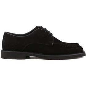 Resim Shoetyle - Siyah Süet Deri Bağcıklı Erkek Günlük Ayakkabı 250-1617-1195 Siyah 