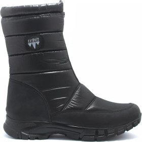 Resim Khıones Kadın Siyah Kar Botu Önden Fermuarlı 