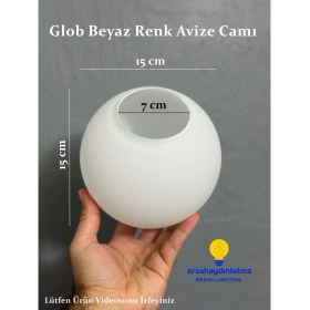 Resim Erşah Aydınlatma Glob Beyaz Cam Avize Camı 