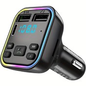Resim Type-C USB-C Hızlı Şarj Cihazı, Çift USB Bağlantı Noktaları, Eller Serbest Araba Kiti, Kablosuz FM Verici, Modülatör ve Araba Fişi - ABS Malzeme, 12-24V Çalışma Voltajı, Pil Gerektirmez, Araba Elektronik Aksesuarları| Eller Serbest Arama| Taşınabilir Hoparlörler ve Müzik Çalar Setleri 