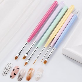 Resim 6'lı Nail Art Jel Fırça Seti 