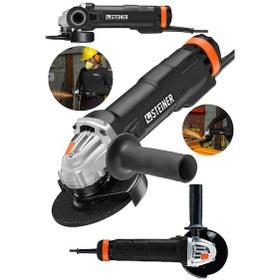 Resim Steiner 4200 W Metal Şanzuman Bakır Sargı Avuç İçi Taşlama Siyah 