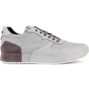 Resim Sail Lakers - Gri Deri, Koyu Gri Süet Erkek Sneaker 