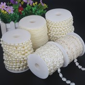 Resim DIY Mücevher Yapımı için Plastik İnci Boncuk Rulosu - Imitasyon İnci Dizisi, Kolye, Bileklik, El Sanatları, Düğün Dekorasyon Aksesuarları, 2m/5m/10m Seçenekleri 