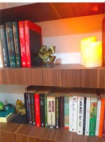 Resim Siyah Dekoratif Metal Kitap Tutacağı Seti/Organizer 