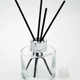 Resim Boş Silindir Bambu 100 ml ( 6 Adet ) Şeffaf Oda Şişesi 