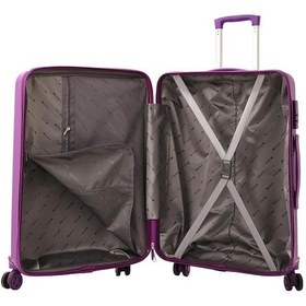 Resim Mçs Bavul Büyük Ve Orta 2li Set Kırılmaz Silikon Valiz V374 Mor Mor 