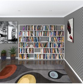 Resim Kenzlife Kitaplık Süper Ga 180 240 19 Byz 6 Katlı 3 Bölme Çift Bölme Opsiyonlu Ofis Mutfak Banyo Dolabı Arkalıksız Çok Renkli 