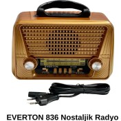 Resim Solar Güneş Enerjili Radyo, Bluetooth, Usb, Sd Kart, Mp3, Nostaljik Tasarım 