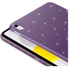 Resim İpad Air 11 2024 Simli Parlak Görünümlü Uyumlu Zore Tablet Koton Kılıf-siyah Tablet Kılıfı 