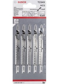 Resim Bosch T 234 X Progressor For Wood Dekupaj Testeresi Bıçağı 5'Li - 2608633528 