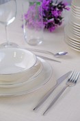 Resim Tabak Evi Chic Platin Porselen Yemek Takımı 24 Parça 6 Kişilik 