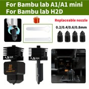 Resim Bambu Lab H2D A1 Mini Hotend Seti - 0.2/0.4/0.6/0.8mm Sertleştirilmiş Çelik Nozullarla Hızlı Hızlı Hotend Montajı, 3D Yazıcı Parçaları, Gelişmiş Baskı, Hassas Mühendislik ve Makine, Yüksek Hızlı Baskı | Dayanıklı Yapı | Dayanıklı Yapı, Bambu Markası 
