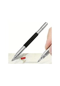 Resim Fochsia Gümüş Renk Alaşımlı Tungsten Çelik Çift Uçlu Sert Yüzey Çizici Kalem 