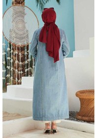 Resim Neways 6373 - Uzun Kot Ceket Mavi 