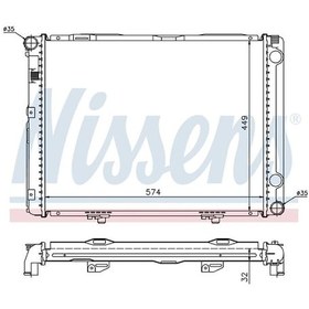 Resim 2015002203 Su Radyatörü Brazıng Mt 575x448x32 Mm Mercedes Benz 190 W201 E2.3 1986 - 