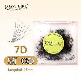 Resim 7D 1000 adet Gevşek Hacimli El Yapımı Sahte Kirpikler, 0.07mm Kalınlık, C/D Eğrilik, 8-18mm Uzunluk, Yumuşak ve Doğal Uzatma, Köklenme ve Yapıştırıcı Yok, Taklit Vizon Malzeme, Kalın ve Büyük Gözler, Kişisel Greft Güzellik Kirpik Mağaza Kullanımı 